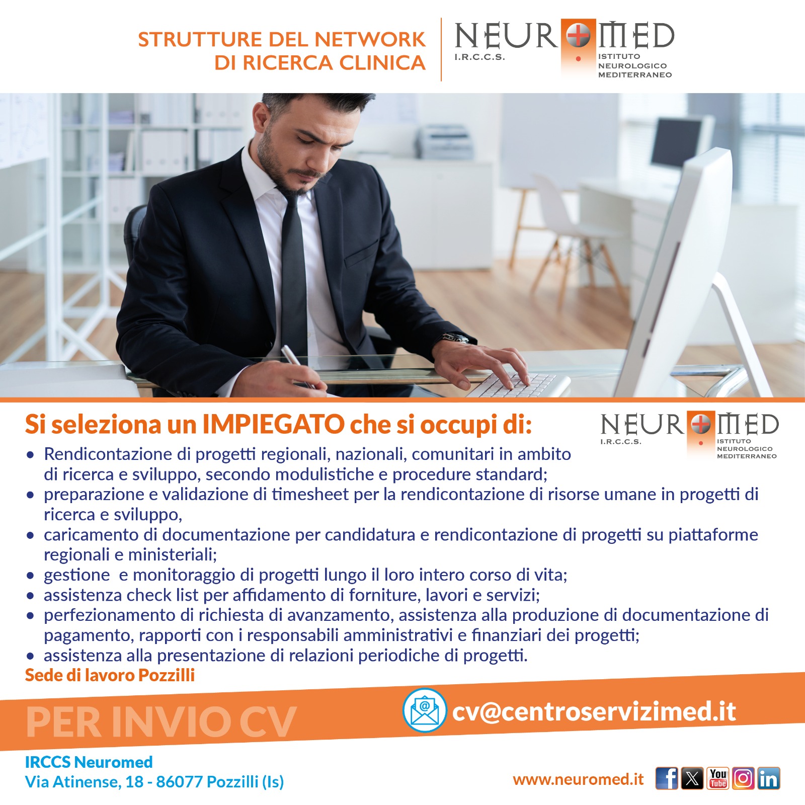 Selezione di n. 1 impiegato